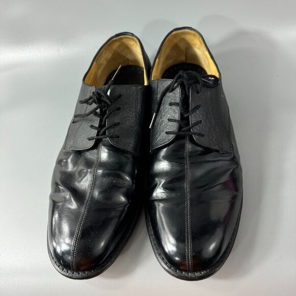 Tauer & Johnson Two-tone Black Leather Men's Derby Dress Shoes, Size 12 E - Picture 4 of 14